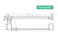 MEDIDAS TOALLERO LAVABO 65cm ADDSTORIS HANSGROHE